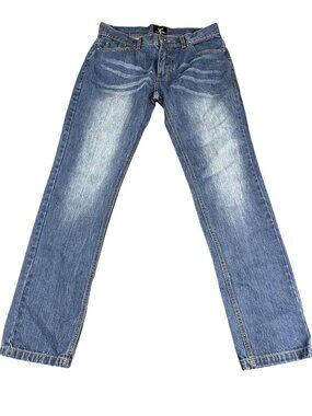 True Timber Mens Blue Straight Leg Denim Jeans Size 34x32